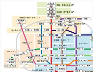 大阪の沿線マップ